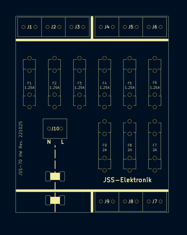JSS-70 9-fach Stromverteiler Modul Bestückung