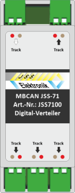 JSS-71 Digital-Verteiler für bis zu 4 Decoder‑ und oder Gleisanschlüsse